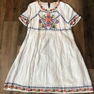 Embroidery Ivory Dress